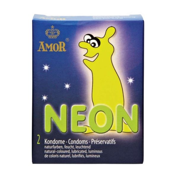 Amor Kondome Neon, 2 Stück