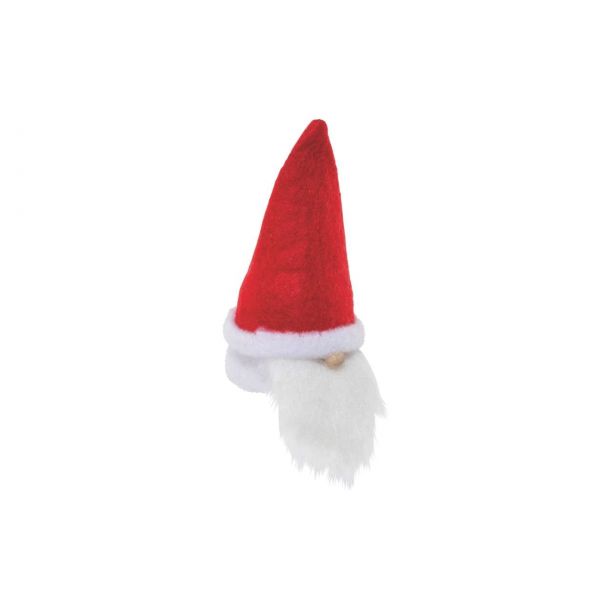 Mini Nikolaus Mütze mit Bart, Durchmesser 4 cm