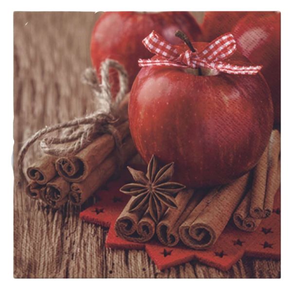 Weihnachtsservietten, Apfel & Zimt