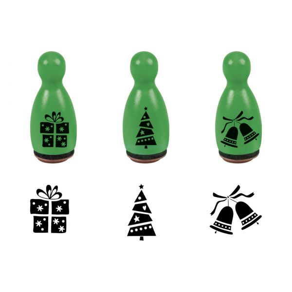 Ministempel Weihnachtsmotive, grün