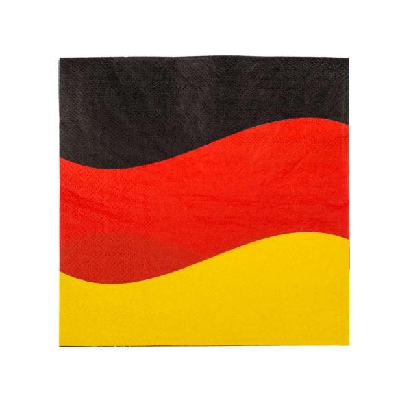 Servietten Deutschland Flagge, 12 Stück