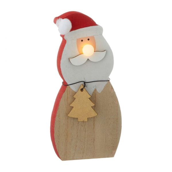 Deko Weihnachtsmann mit LED, ca. 18 cm