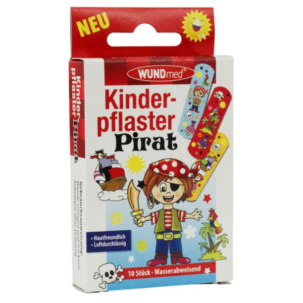 Kinderpflaster "Pirat", 10 Stück wasserfest