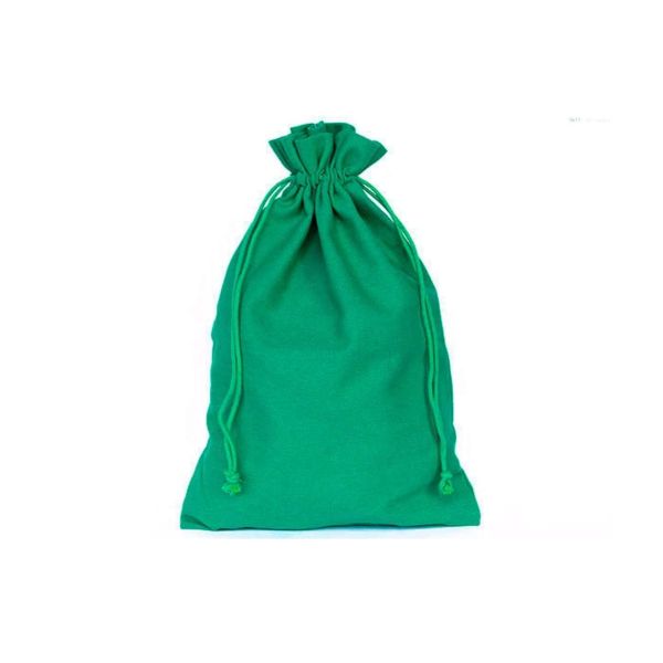 Baumwollsäckchen grün, 15 x 10 cm