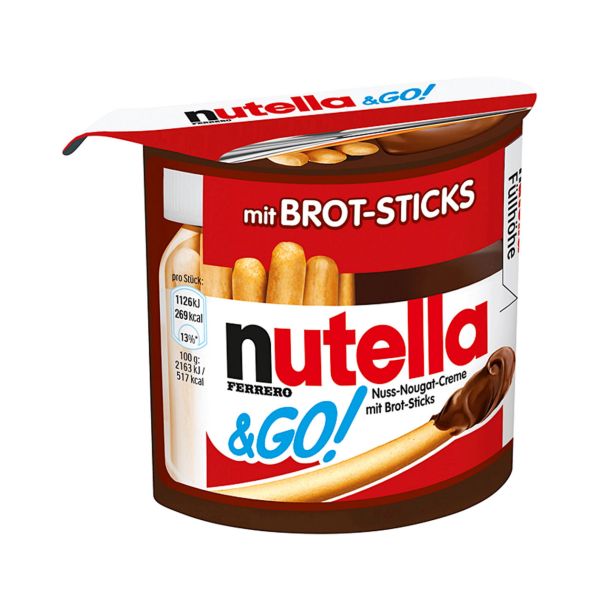 Nutella & Go! Mit Brot-Sticks