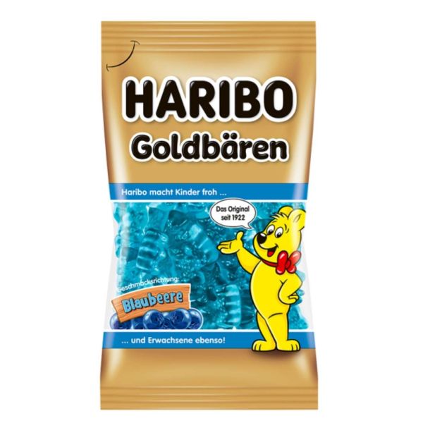 Haribo Goldbären sortenrein, Blaubeere, 75 g