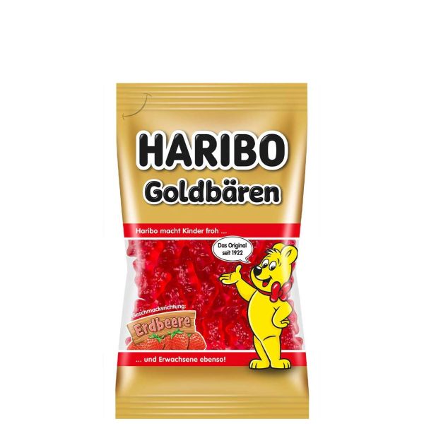 Haribo Goldbären sortenrein, Erdbeere, 75 g