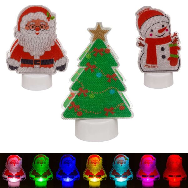LED Motiv-Teelicht Weihnachten, mit Farbwechsel, sortiert